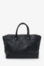 Burberry Black Embossed Check Leather Dewsbury Tote Bag With Strap