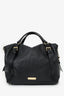 Burberry Black Perforated Leather 'Ellers' Bag with Strap