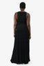 Alaïa Black Ribbed Knit Maxi Dress Size 44