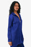 Pleats Please Royal Blue Pleated Zip Up Size 5