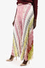 Missoni Pink/Green Knit Wide Leg Pants Size 48