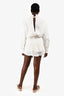 Sacai White Denim Button Down 'Skirt' Dress Size 3