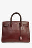 Saint Laurent 2014 Burgundy Smooth Leather Small Sac de Jour Tote with Strap