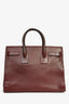 Saint Laurent 2014 Burgundy Smooth Leather Small Sac de Jour Tote with Strap