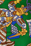 Hermès Green/Blue Silk Pattern Scarf Size 90