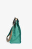 Hermès 2017 Teal Canvas/Black Leather Herbag 39
