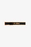 Miu Miu Gold Tone/Black Metal Logo Hair Clip