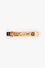 Miu Miu Gold Tone/Black Metal Logo Hair Clip