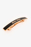 Miu Miu Gold Tone/Black Metal Logo Hair Clip