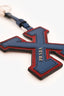 Prada Blue/Red Saffiano Leather 'X' Key Chain
