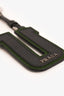 Prada Black/Green Saffiano Leather 'U' Key Chain