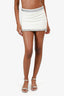 Retrofête White/Silver Crystal Embellished Skirt & Crop Top Set Size XS
