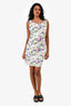 Miu Miu 2013 Multicolour Denim Floral Printed Sleeveless Mini Dress Size 40