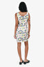 Miu Miu 2013 Multicolour Denim Floral Printed Sleeveless Mini Dress Size 40