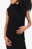 Pre-Loved Chanel™ Black Button-Embellished Sleeveless Mock Neck Midi Dress Size 40