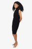 Pre-Loved Chanel™ Black Button-Embellished Sleeveless Mock Neck Midi Dress Size 40