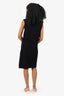 Pre-Loved Chanel™ Black Button-Embellished Sleeveless Mock Neck Midi Dress Size 40