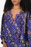 Isabel Marant Purple/Yellow Silk Patterned Blouse Size 36
