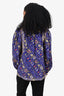 Isabel Marant Purple/Yellow Silk Patterned Blouse Size 36