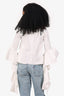 Ellery White Cotton Off-Shoulder Ruffle Sleeve Top Size 4