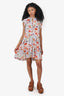 Veronica Beard Multicolour Floral Print Ruffle Mini Dress Estimated Size S