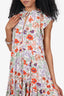 Veronica Beard Multicolour Floral Print Ruffle Mini Dress Estimated Size S