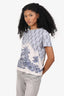 Christian Dior Blue/White Palm Trees T-Shirt Size XS