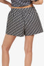 Christian Dior Navy/White Oblique Technical Motif Shorts Size 4