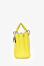 Christian Dior Neon Green Leather Small Diorissimo Top Handle with Strap