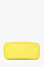 Christian Dior Neon Green Leather Small Diorissimo Top Handle with Strap