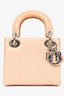 Christian Dior 2017 Beige Lizard Skin Mini Lady Dior with Strap