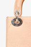 Christian Dior 2017 Beige Lizard Skin Mini Lady Dior with Strap
