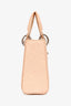 Christian Dior 2017 Beige Lizard Skin Mini Lady Dior with Strap
