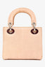 Christian Dior 2017 Beige Lizard Skin Mini Lady Dior with Strap