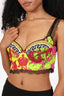 Versace Silk/Lace Trim Patterned Bralette Size 40