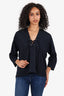 Iro Black Lace Up Blouse Size 36