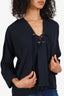 Iro Black Lace Up Blouse Size 36