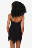Gucci Black Silk GG Lace Slip Mini Dress Size XS