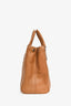 Prada Brown Leather White Stitch Double Zip 'Galleria' Top Handle with Strap
