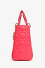 Christian Dior 2013 Pink Leather Medium 'Lady Dior' Top Handle Bag