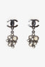 Pre-Loved Chanel™ Gunmetal Silver Crystal Clustered Drop Earrings