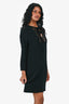 Sandro Black Lace Detail Shift Dress Size 1