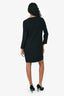 Sandro Black Lace Detail Shift Dress Size 1