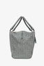 Bottega Veneta Grey Intrecciato Leather Zip Bag