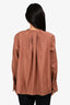 Joseph Mauve Wool/Silk Pleated Tie 'Cobden' Blouse Size 36