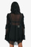 Zimmerman Black Silk Long Sleeve Ruffle 'Teddy' Blouse Size 1