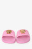 Versace Pink Rubber Medusa Pool Slides Size 41
