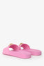 Versace Pink Rubber Medusa Pool Slides Size 41