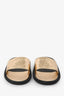 Louis Vuitton Gold Leather Monogram Slides Size 40