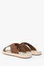 Gucci Brown/Tan GG Rubber Criss Cross Slides Size 11 Mens
